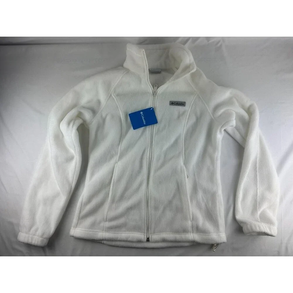 NWT COLUMBIA Women's Benton Springs™ Full Zip Fleece Jacket White Size M - Picture 2 of 9